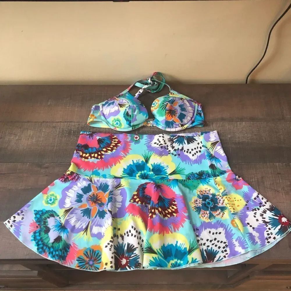 Vintage Victoria’s Secret Bikini Top and Skirt